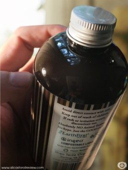 Label with instructions on how to use castor oil