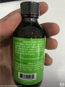 Inesscents castor oil back label