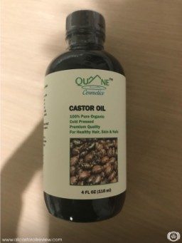 Front label of castor oil 